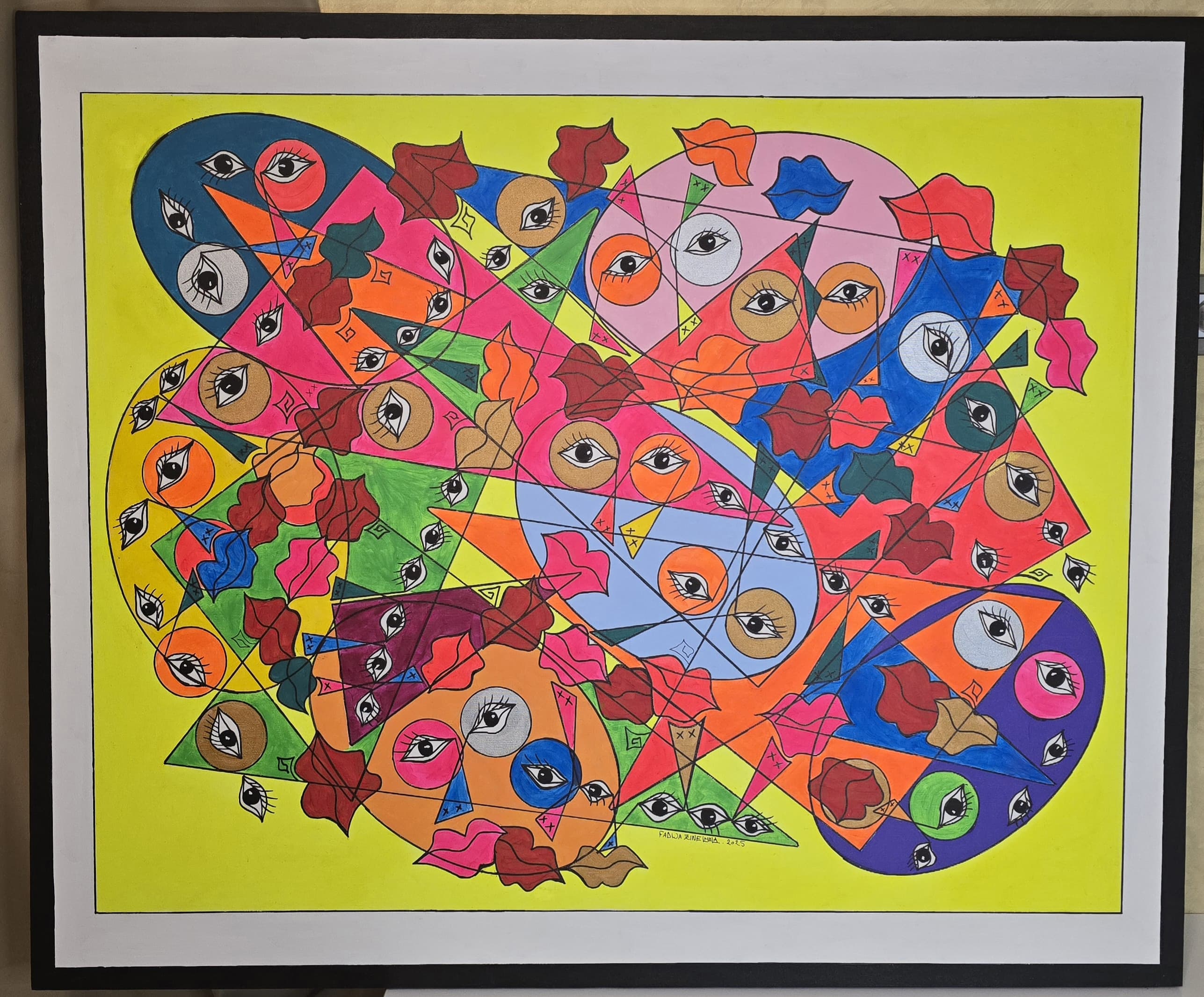 Abstract collage with wings