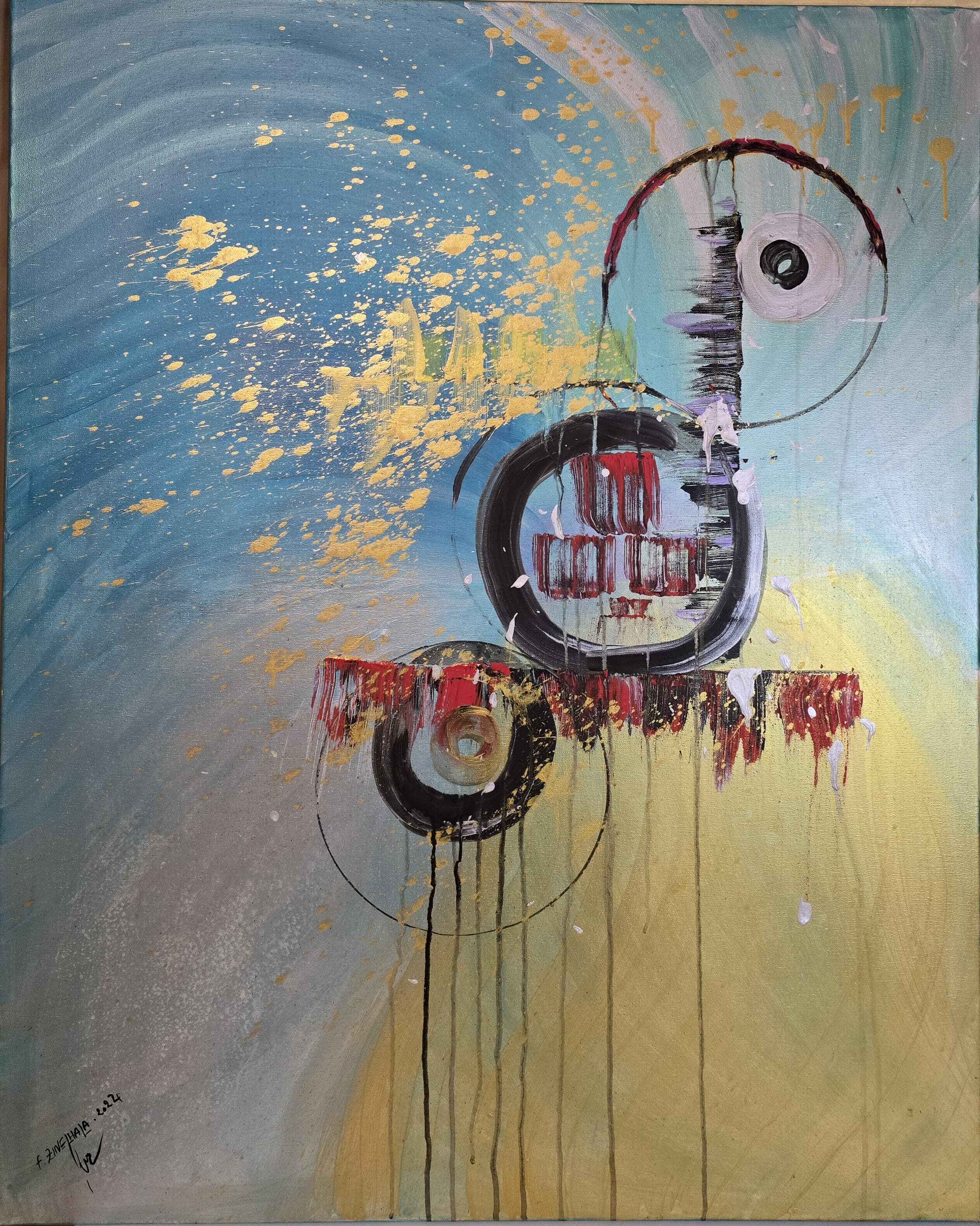 Abstract figure painting