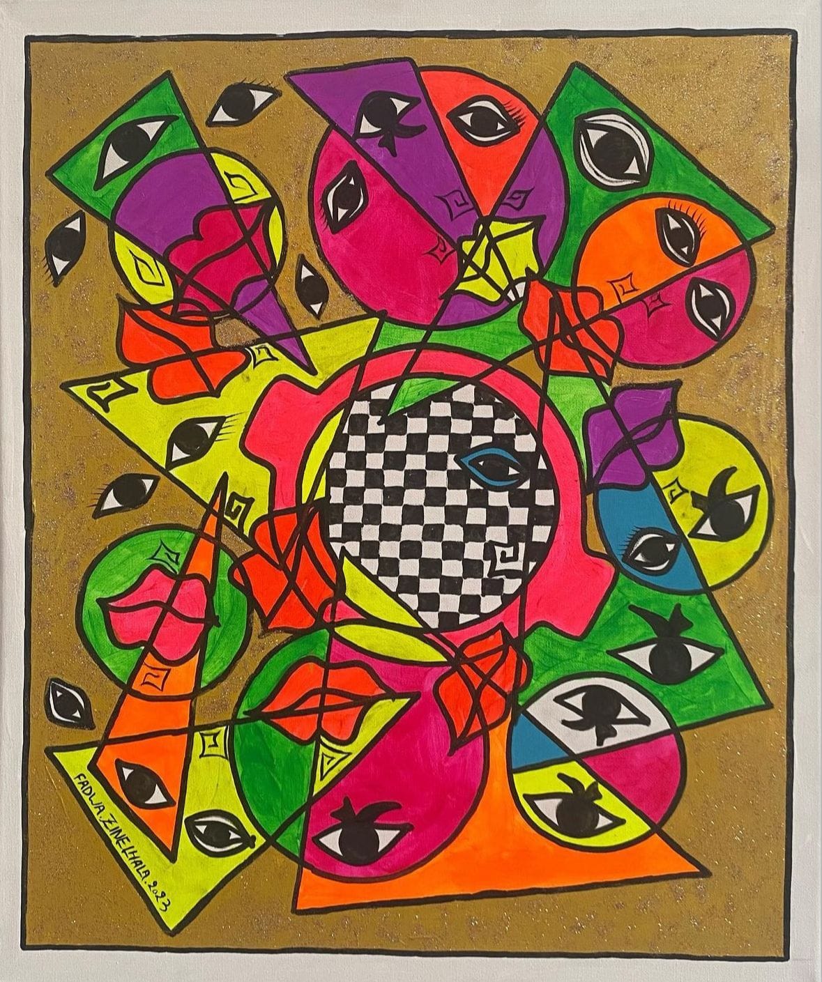 Abstract figure painting