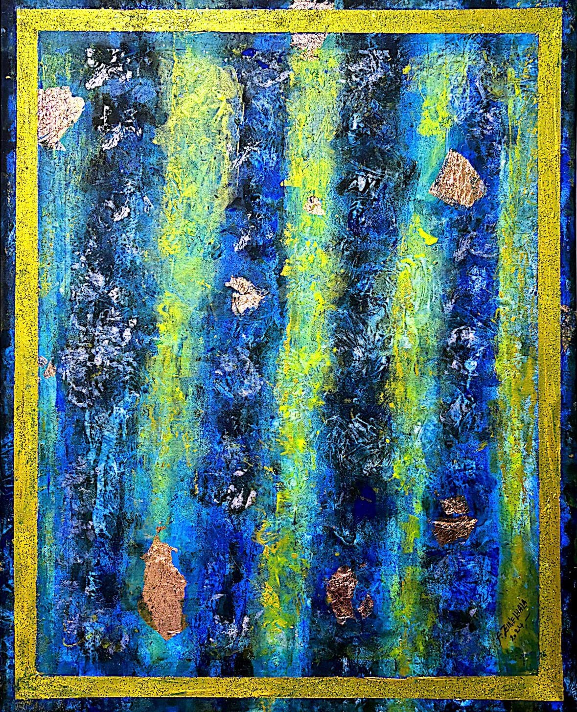 Abstract collage with wings