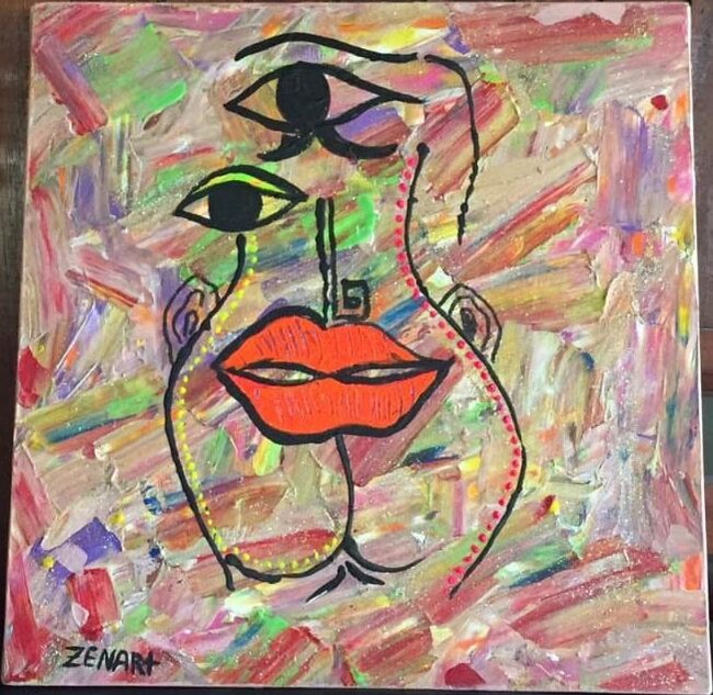 Abstract figure painting