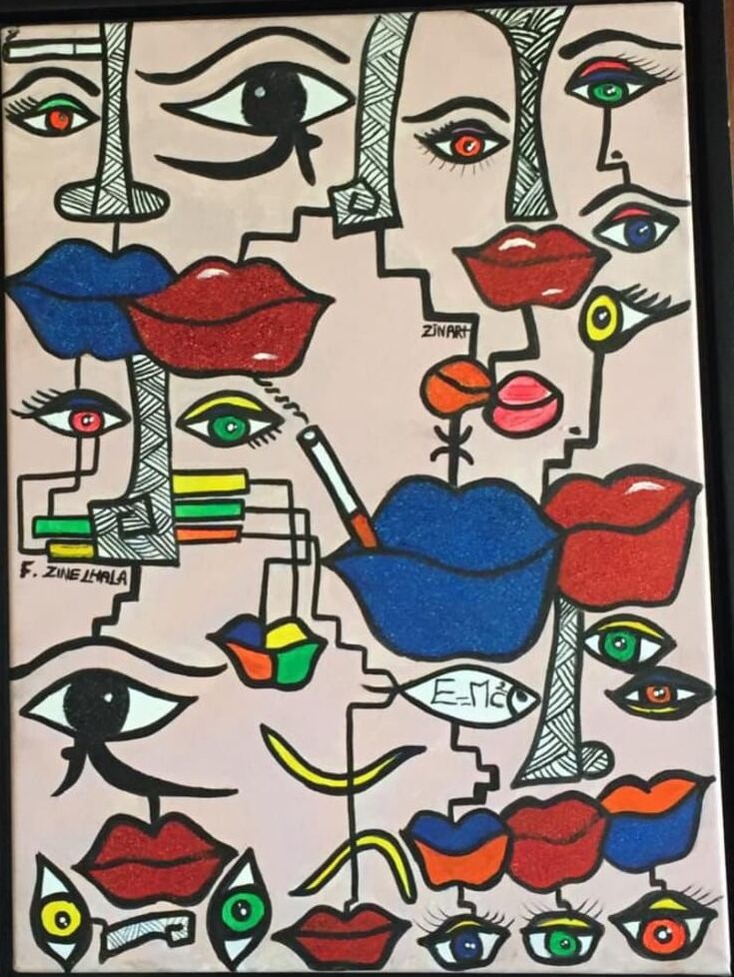 Vibrant floral painting